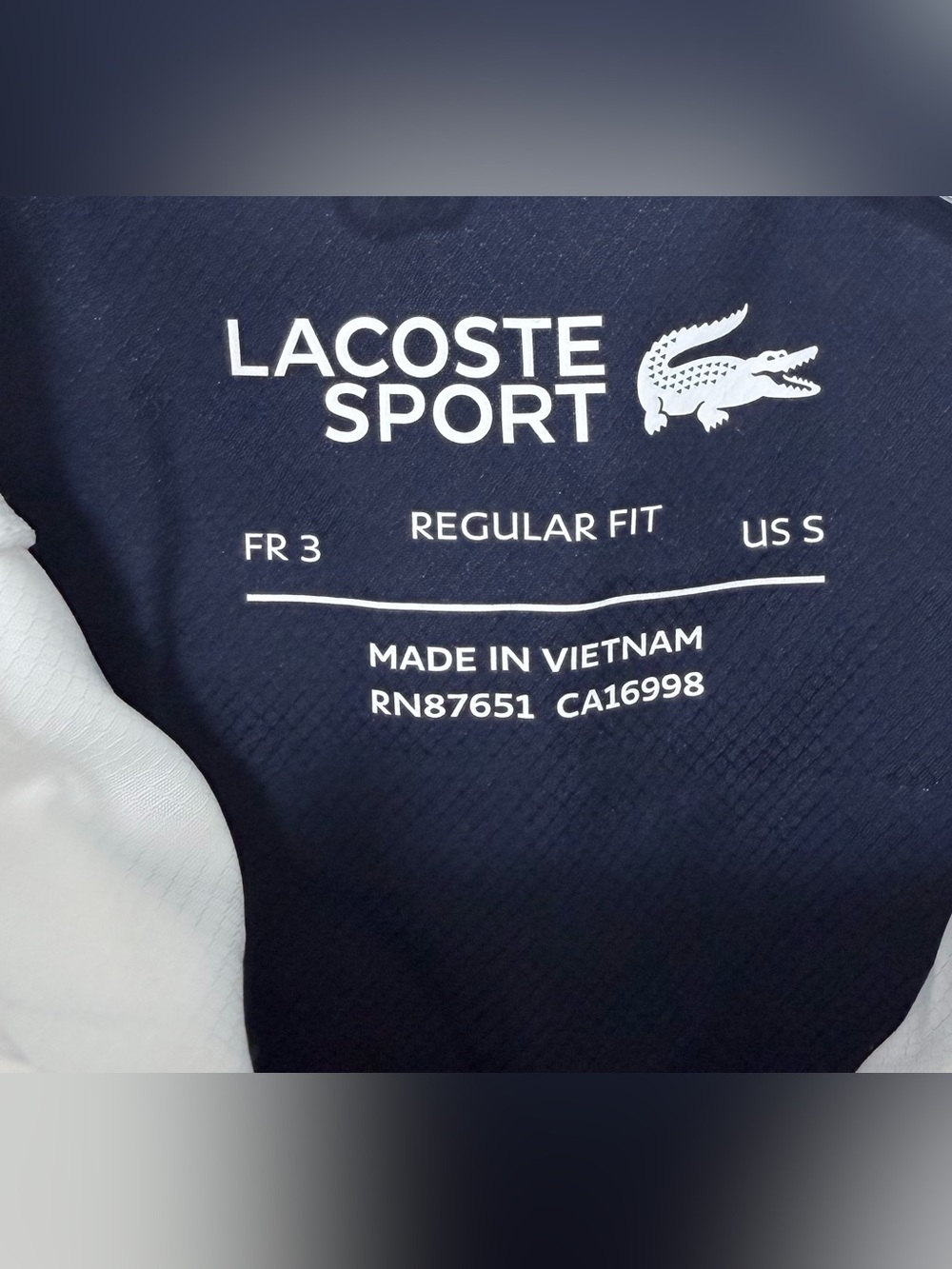 Lacoste Men's Navy, White &Light Blue Colorblock Windbreaker/Tracksuit Small NWT - Picture 8 of 14
